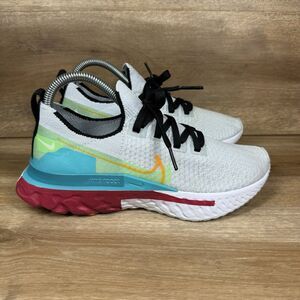 Nike Womens React Infinity Run FK PRM Platinum Multicolor Shoe Size 7 CU0430 002